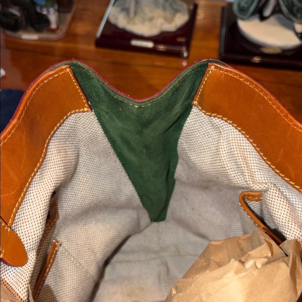 Dooney & Bourke Tan Leather Shoulder Bag - Picture 5 of 16